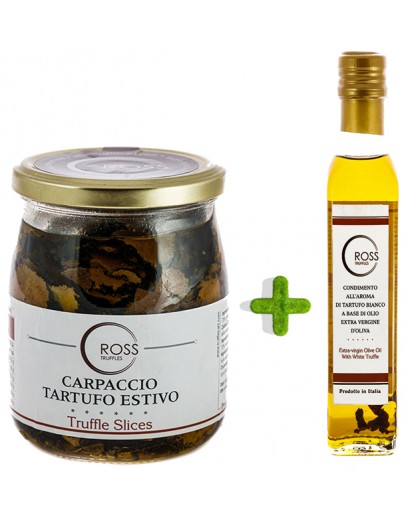 Set  Sliced Black Truffles 500g and White Olive 250ml Low Price, Products image