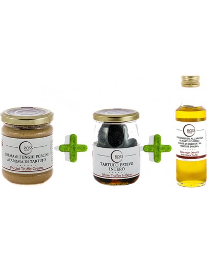Triple kit truffles olive oil and boletus Discounted Truffles & Products image